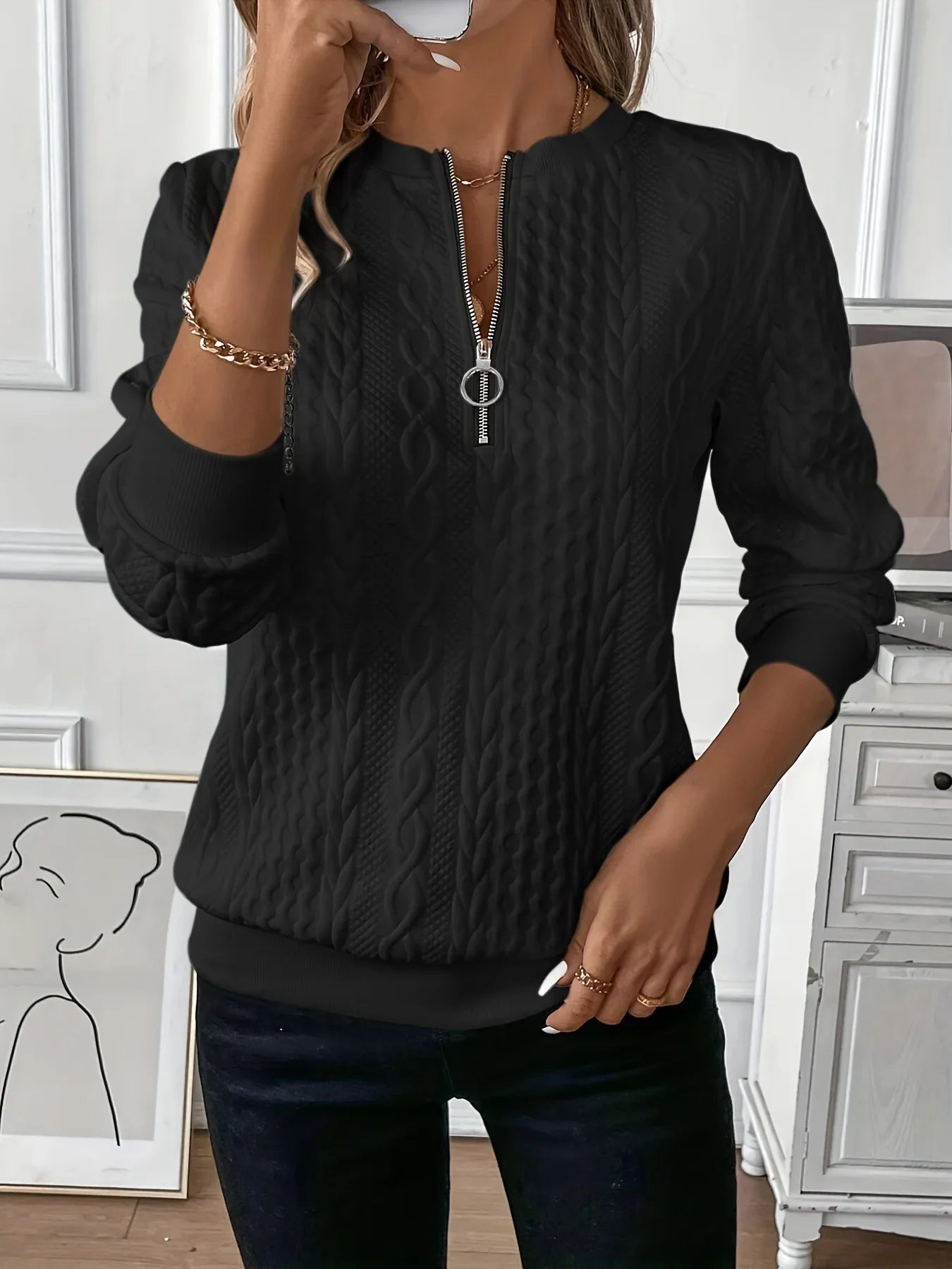 The Ivory Belle Quarter Zip